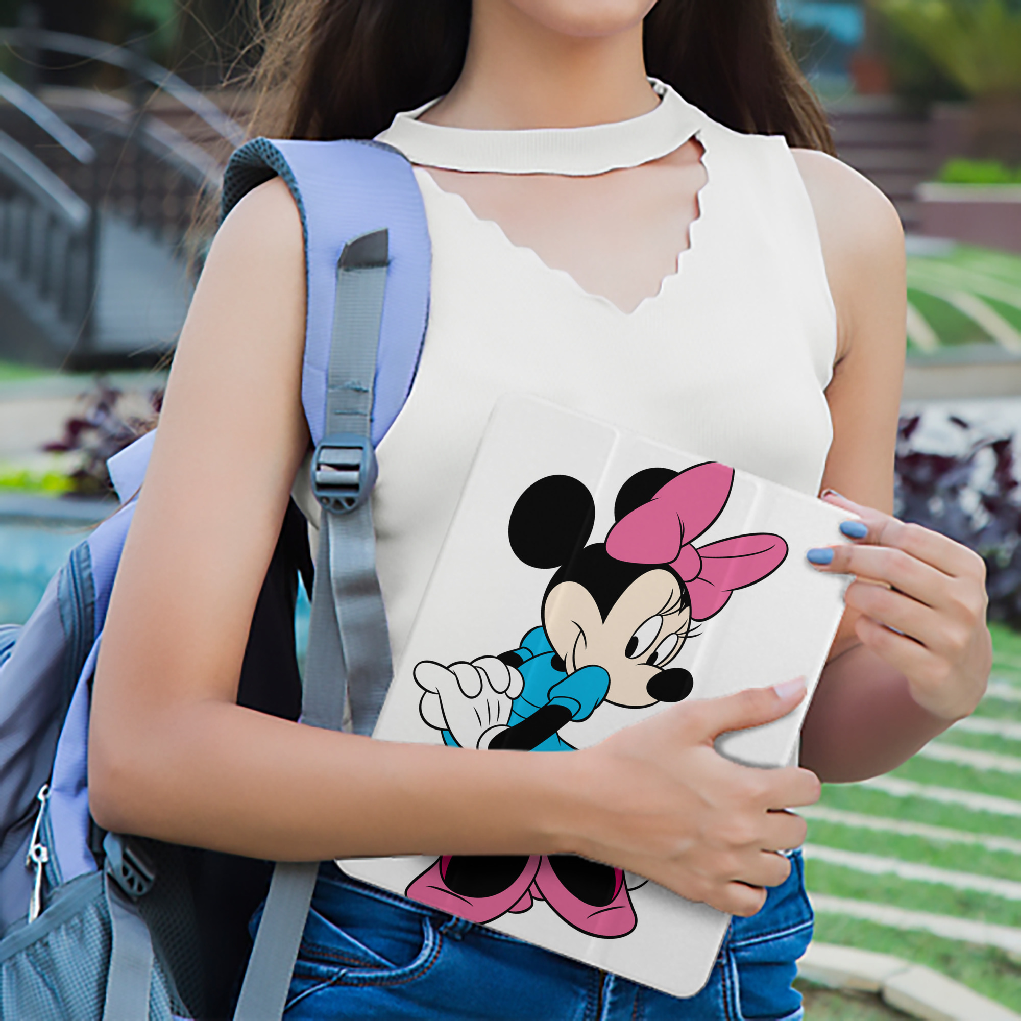 ミッキーマウス Mickey Mouse IPad ケース ペン収納付き 三つ折りスタンド PUレザー×シリコン 対応機種9.5/10.5/10.9インチ