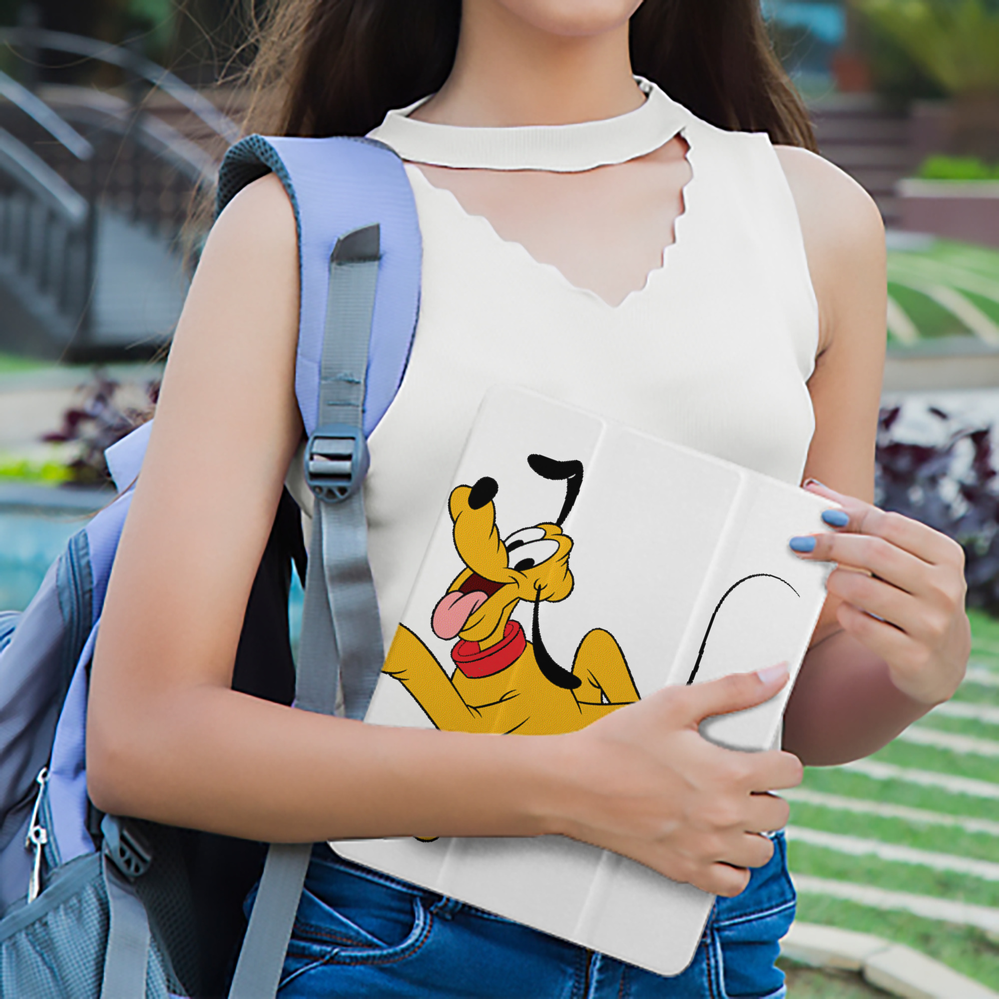 ミッキーマウス Mickey Mouse IPad ケース ペン収納付き 三つ折りスタンド PUレザー×シリコン 対応機種9.5/10.5/10.9インチ