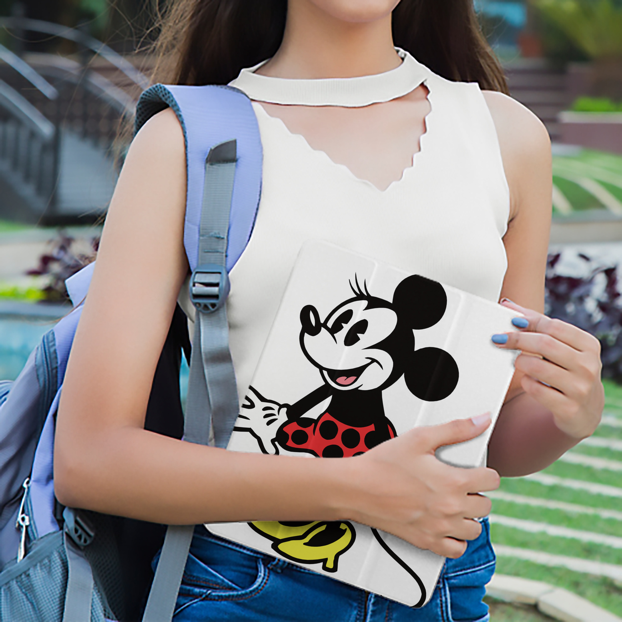 ミッキーマウス Mickey Mouse IPad ケース ペン収納付き 三つ折りスタンド PUレザー×シリコン 対応機種9.5/10.5/10.9インチ
