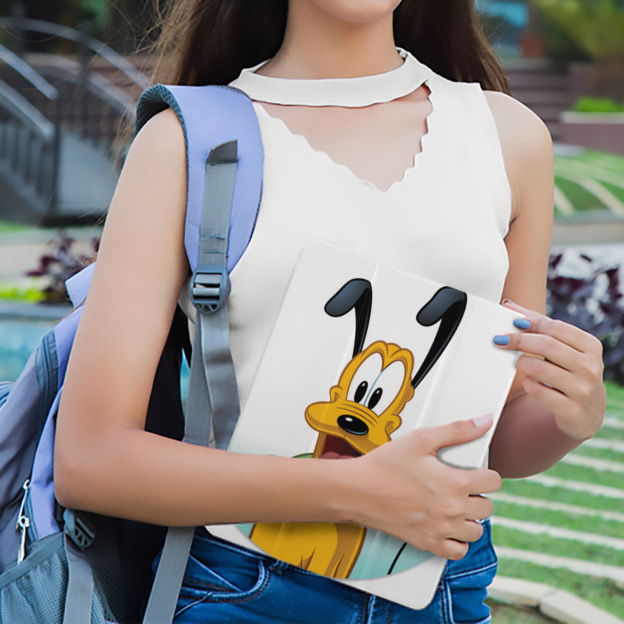 ミッキーマウス Mickey Mouse IPad ケース ペン収納付き 三つ折りスタンド PUレザー×シリコン 対応機種9.5/10.5/10.9インチ