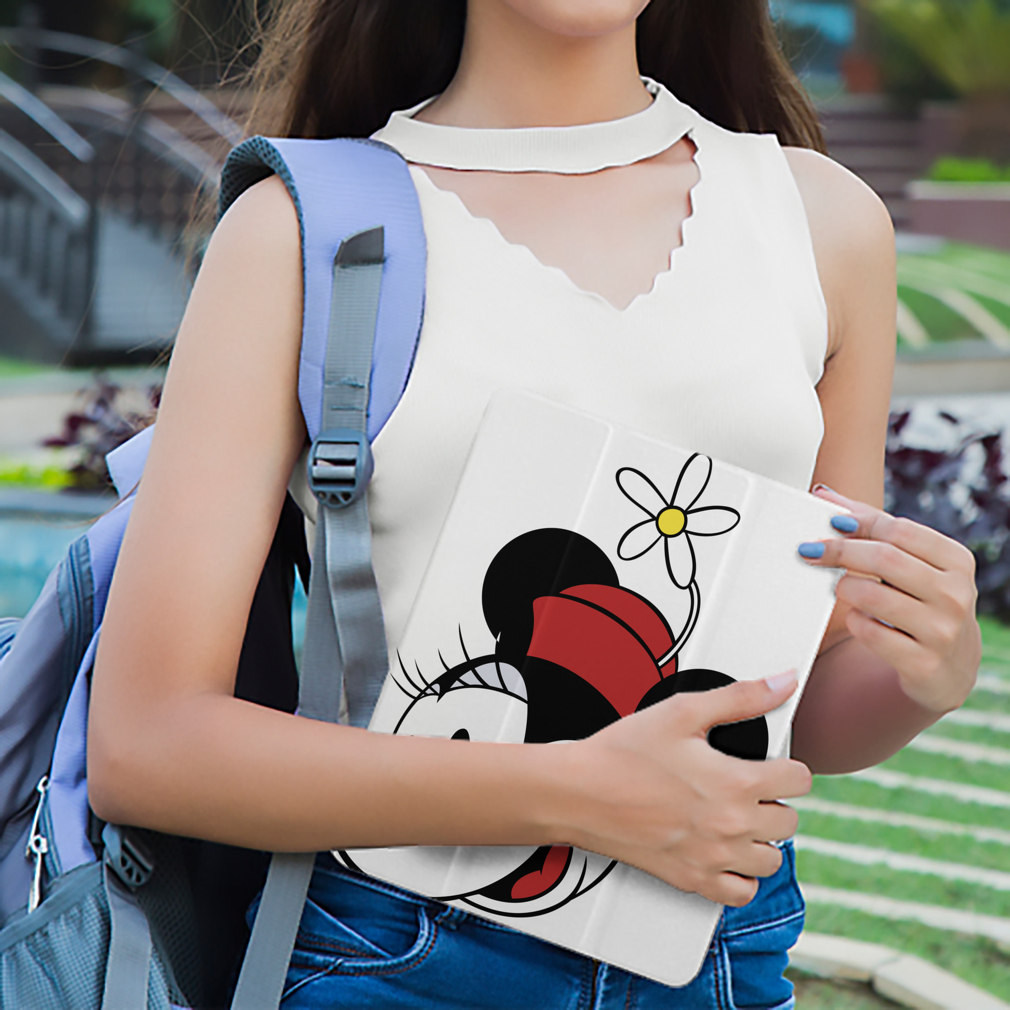 ミッキーマウス Mickey Mouse IPad ケース ペン収納付き 三つ折りスタンド PUレザー×シリコン 対応機種9.5/10.5/10.9インチ