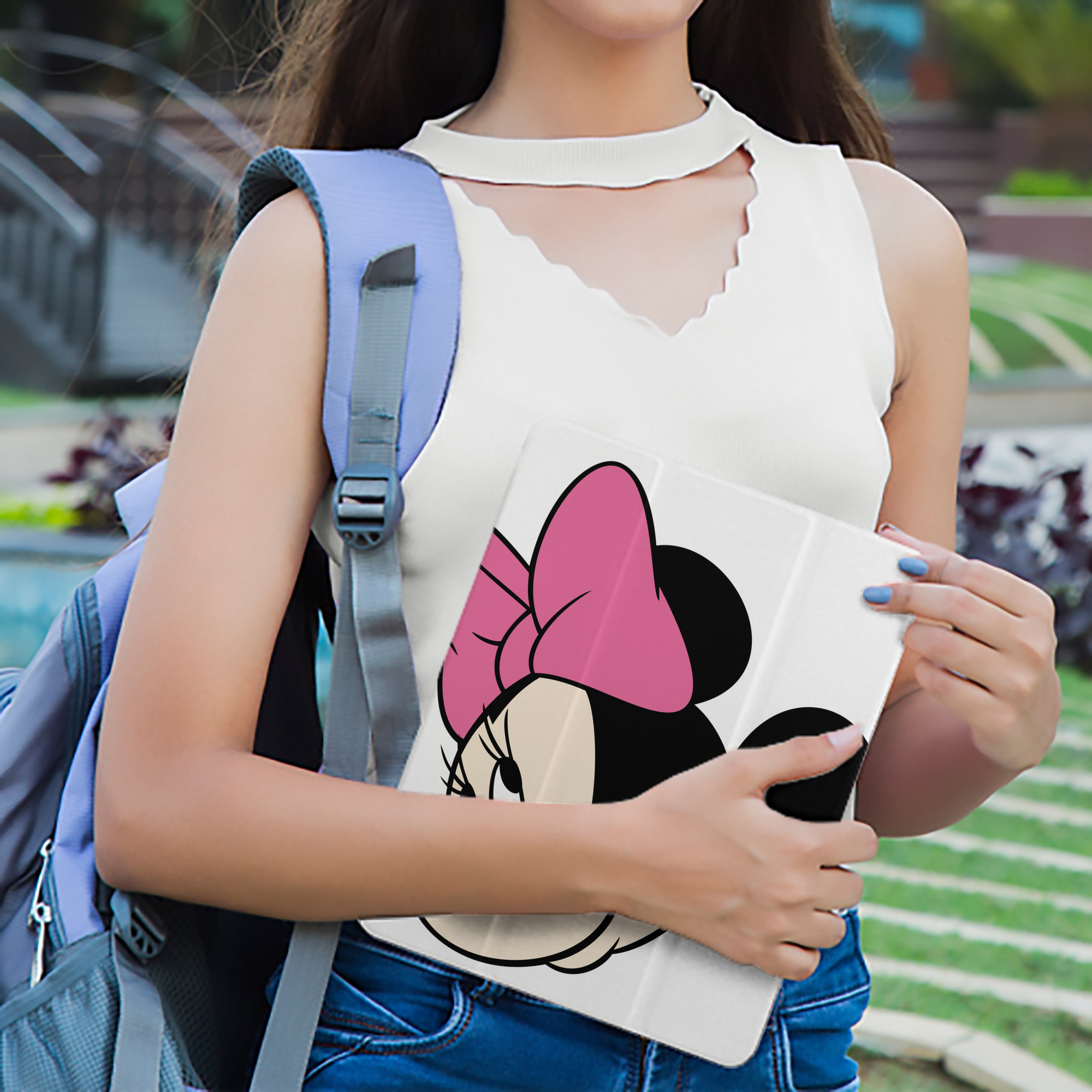 ミッキーマウス Mickey Mouse IPad ケース ペン収納付き 三つ折りスタンド PUレザー×シリコン 対応機種9.5/10.5/10.9インチ