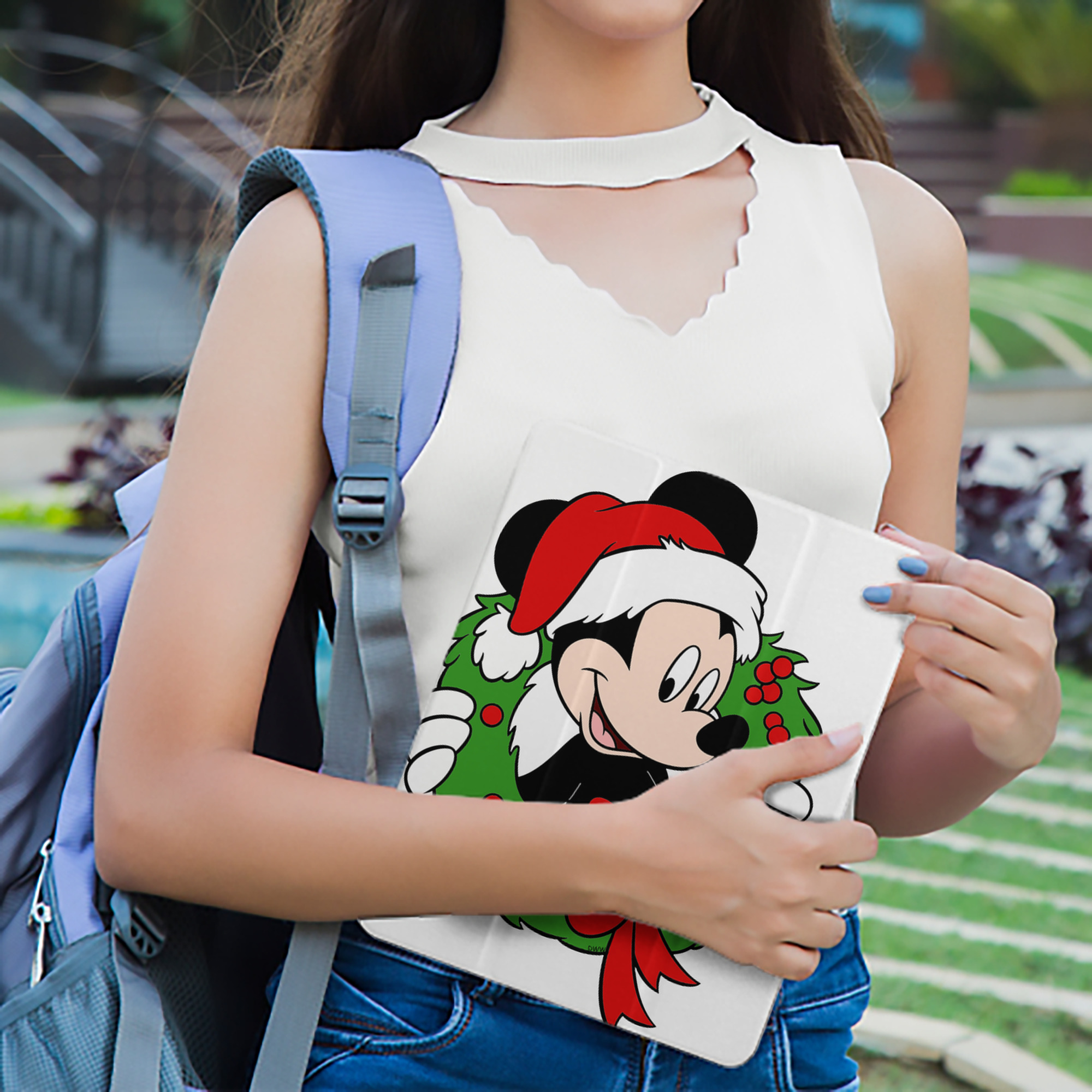 ミッキーマウス Mickey Mouse IPad ケース ペン収納付き 三つ折りスタンド PUレザー×シリコン 対応機種9.5/10.5/10.9インチ