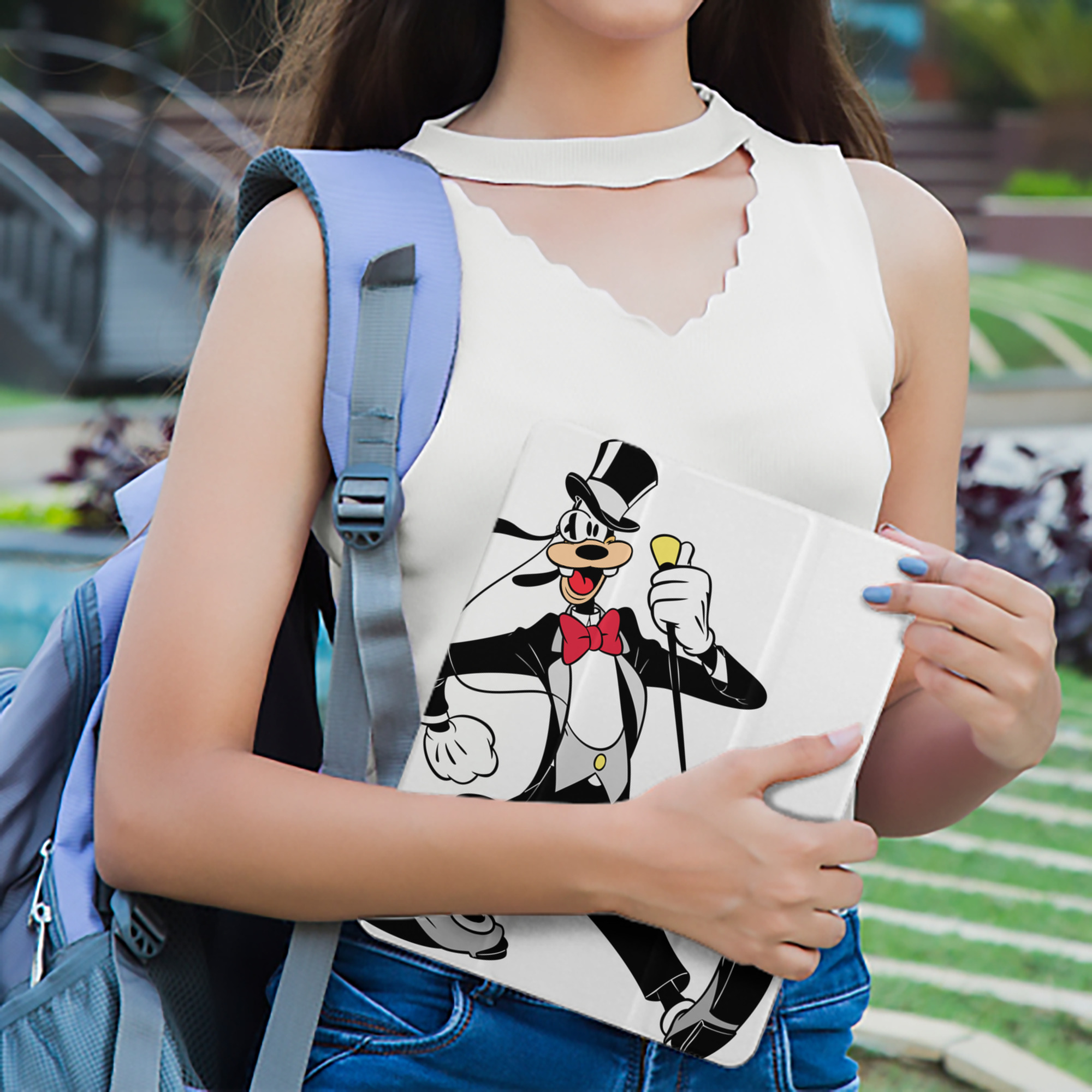 ミッキーマウス Mickey Mouse IPad ケース ペン収納付き 三つ折りスタンド PUレザー×シリコン 対応機種9.5/10.5/10.9インチ