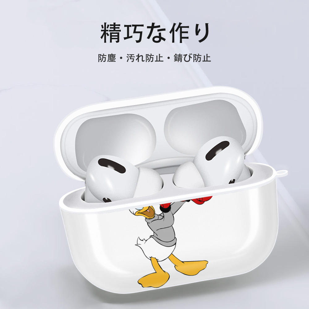 ミッキーマウス Mickey Mouse 【AirPods Pro用】ハードシェル保護ケース 耐衝撃・防指紋・カラビナ付き商品仕様