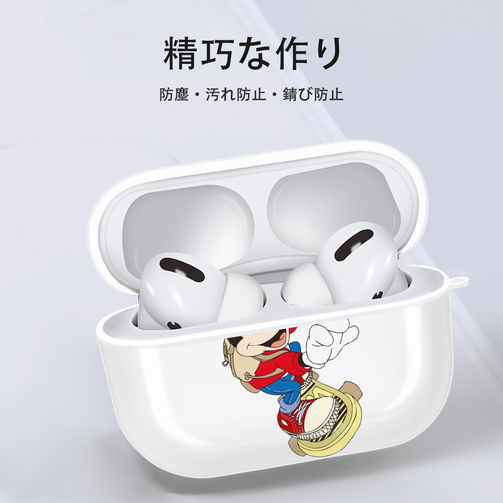 ミッキーマウス Mickey Mouse 【AirPods Pro用】ハードシェル保護ケース 耐衝撃・防指紋・カラビナ付き商品仕様