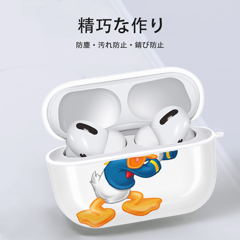 ミッキーマウス Mickey Mouse 【AirPods Pro用】ハードシェル保護ケース 耐衝撃・防指紋・カラビナ付き商品仕様
