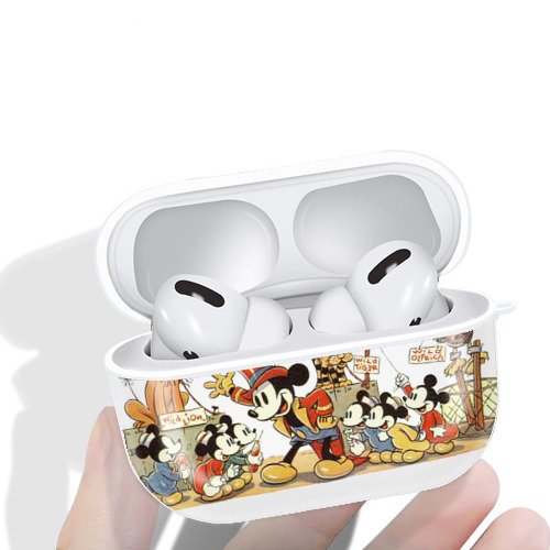 ミッキーマウス Mickey Mouse 【AirPods Pro用】ハードシェル保護ケース 耐衝撃・防指紋・カラビナ付き商品仕様