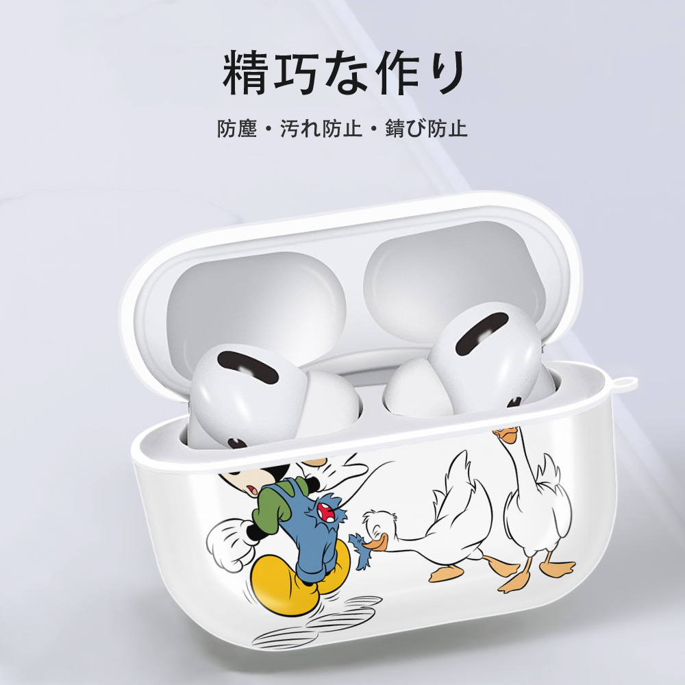 ミッキーマウス Mickey Mouse 【AirPods Pro用】ハードシェル保護ケース 耐衝撃・防指紋・カラビナ付き商品仕様