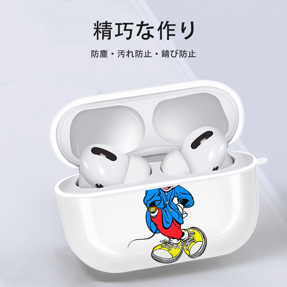 ミッキーマウス Mickey Mouse 【AirPods Pro用】ハードシェル保護ケース 耐衝撃・防指紋・カラビナ付き商品仕様