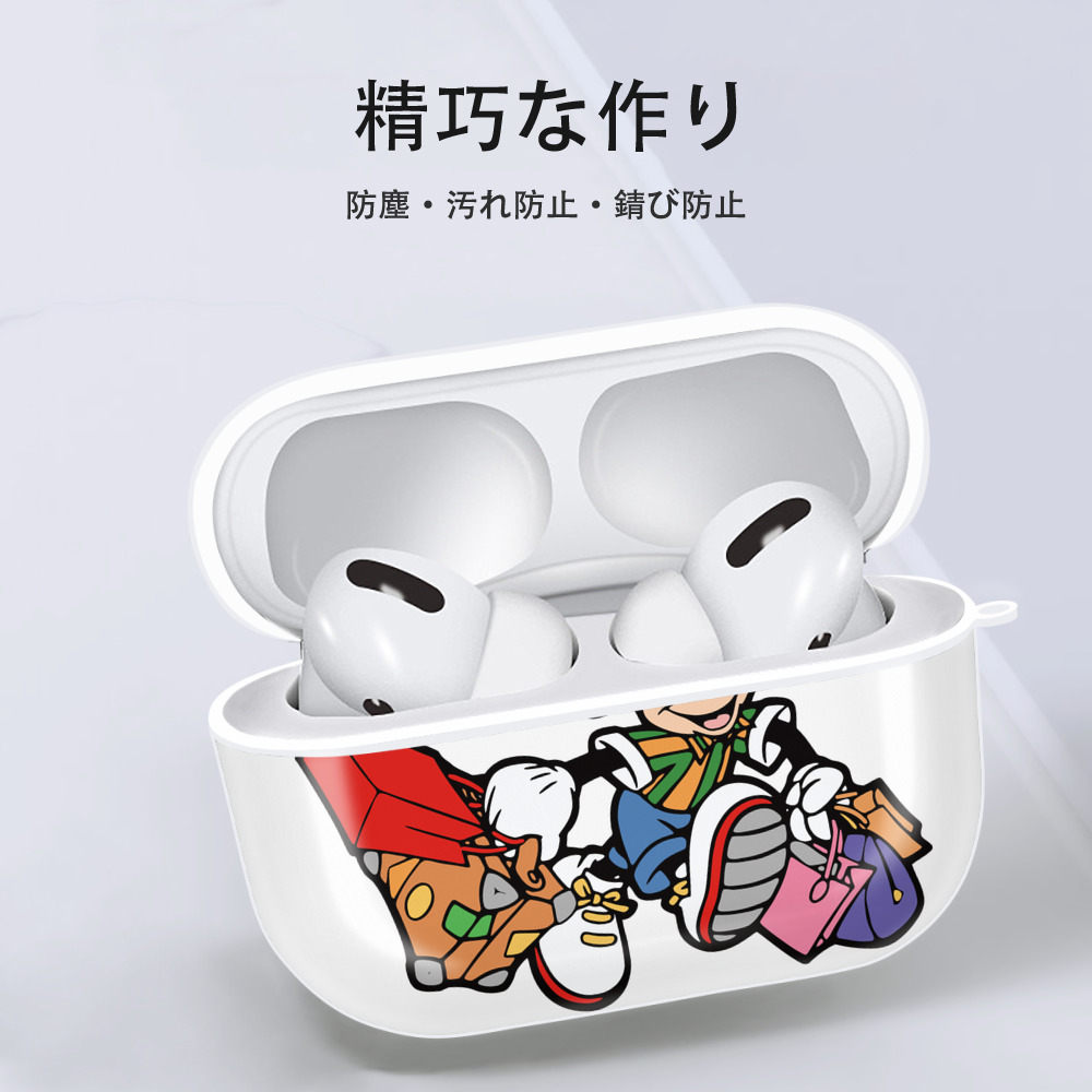 ミッキーマウス Mickey Mouse 【AirPods Pro用】ハードシェル保護ケース 耐衝撃・防指紋・カラビナ付き商品仕様