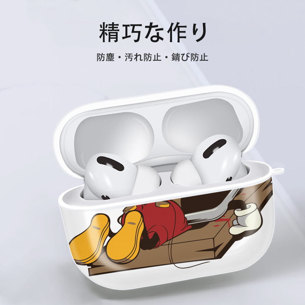 ミッキーマウス Mickey Mouse 【AirPods Pro用】ハードシェル保護ケース 耐衝撃・防指紋・カラビナ付き商品仕様