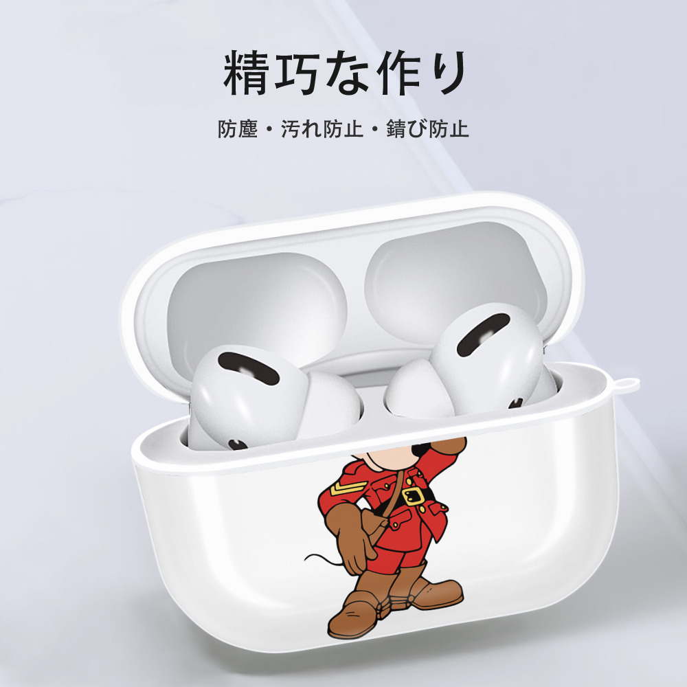 ミッキーマウス Mickey Mouse 【AirPods Pro用】ハードシェル保護ケース 耐衝撃・防指紋・カラビナ付き商品仕様