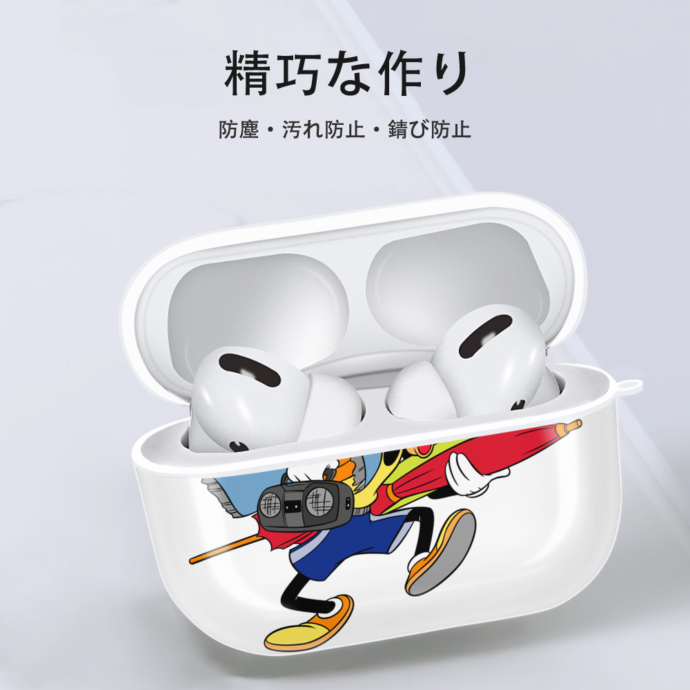 ミッキーマウス Mickey Mouse 【AirPods Pro用】ハードシェル保護ケース 耐衝撃・防指紋・カラビナ付き商品仕様
