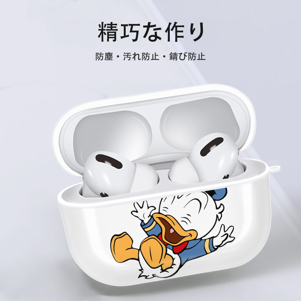 ミッキーマウス Mickey Mouse 【AirPods Pro用】ハードシェル保護ケース 耐衝撃・防指紋・カラビナ付き商品仕様