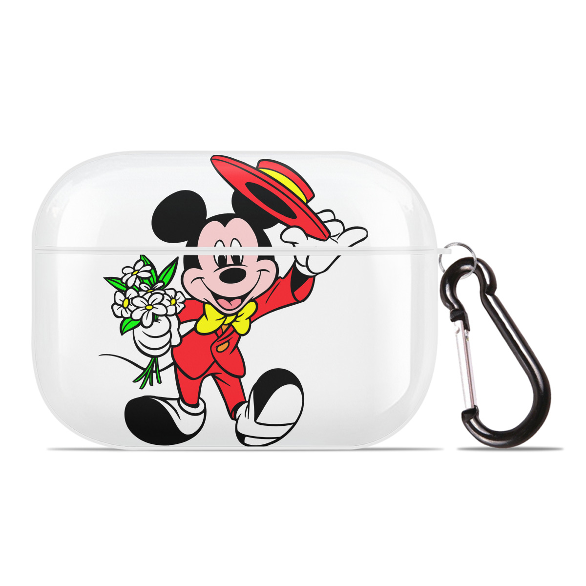 （画像用） ミッキーマウス Mickey Mouse 【AirPods Pro用】ハードシェル保護ケース 耐衝撃・防指紋・カラビナ付き商品仕様