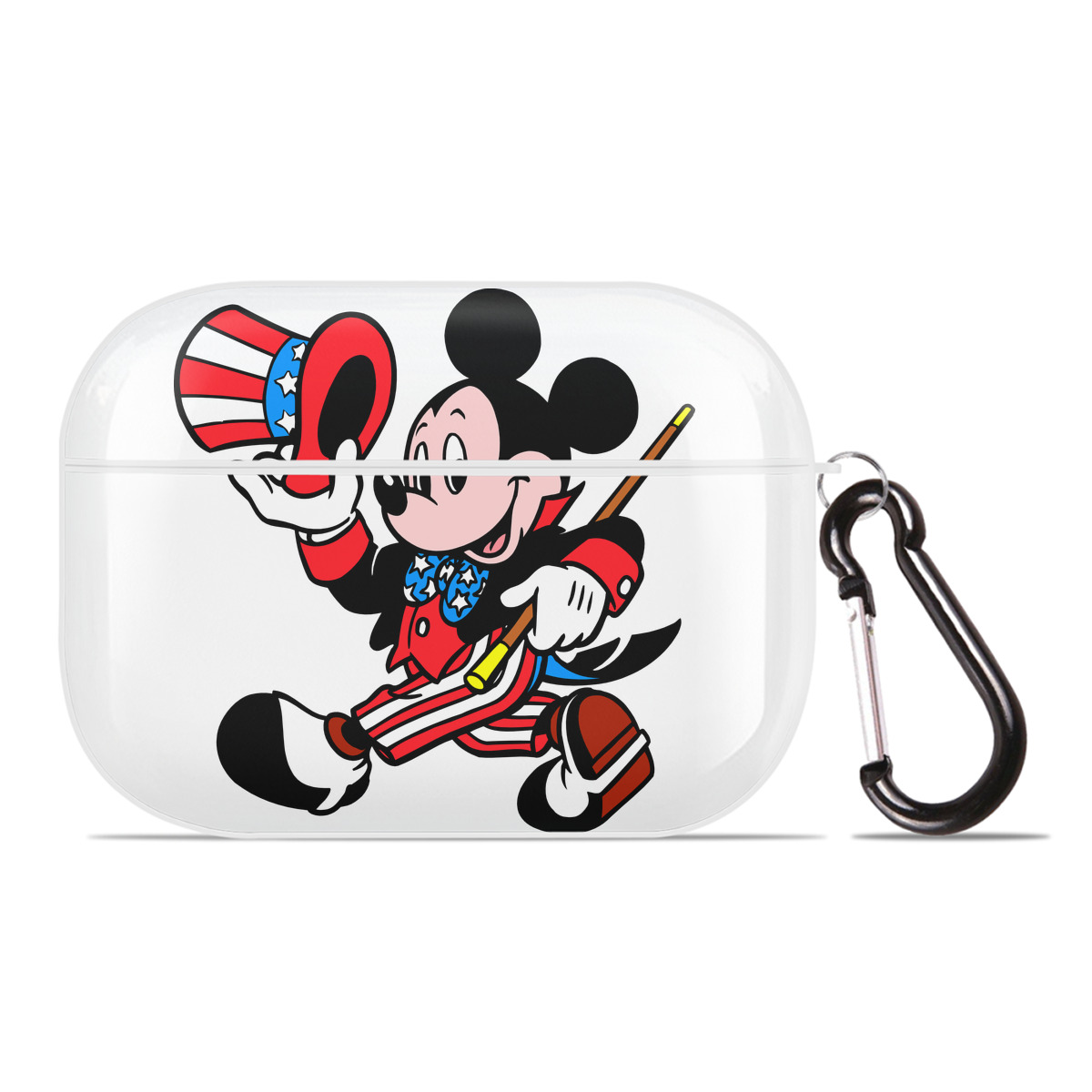 （画像用） ミッキーマウス Mickey Mouse 【AirPods Pro用】ハードシェル保護ケース 耐衝撃・防指紋・カラビナ付き商品仕様