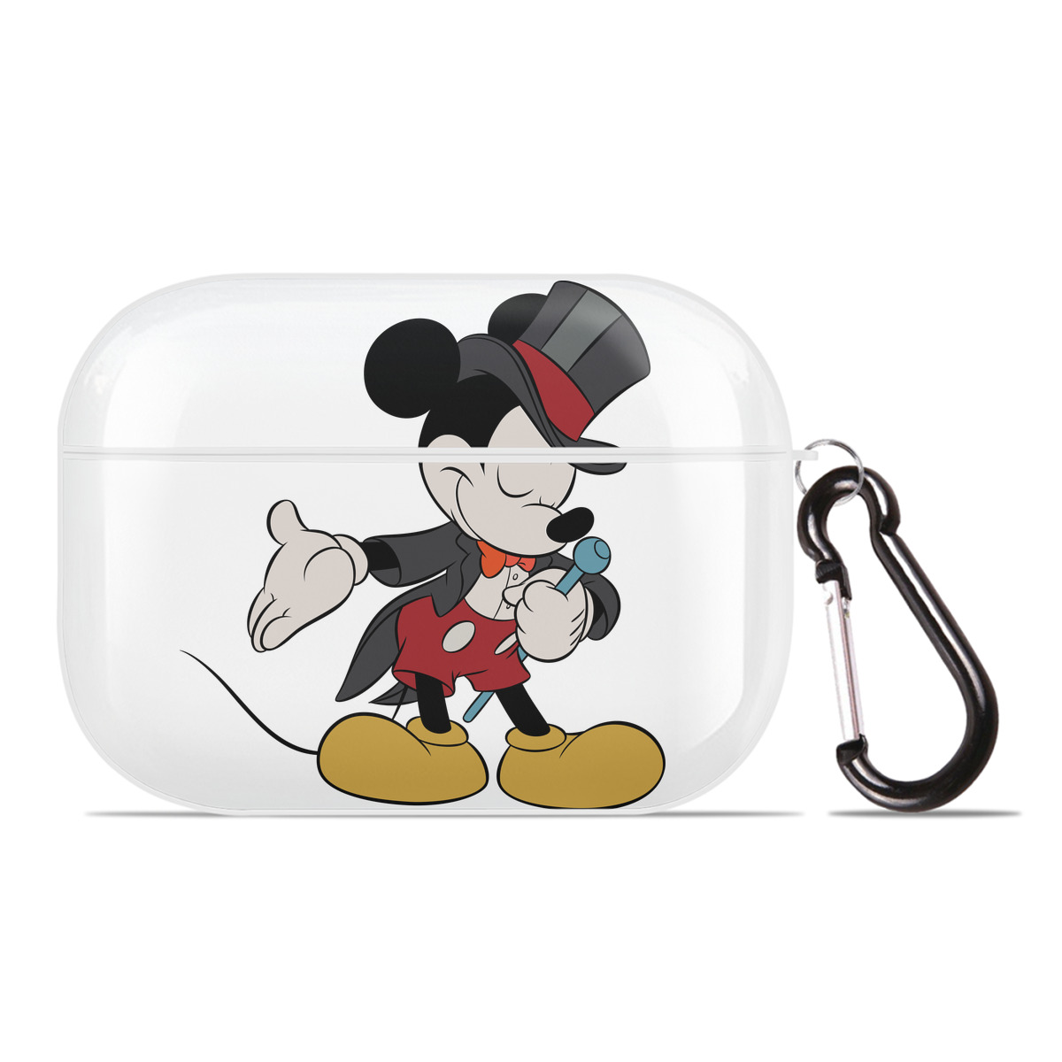（画像用） ミッキーマウス Mickey Mouse 【AirPods Pro用】ハードシェル保護ケース 耐衝撃・防指紋・カラビナ付き商品仕様