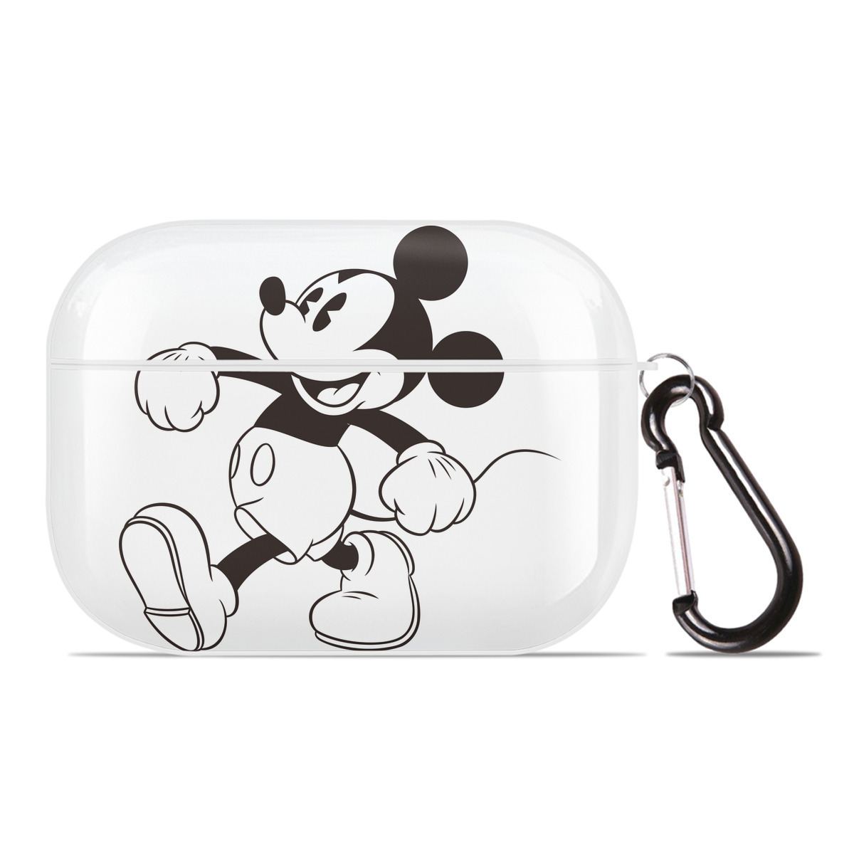 （画像用） ミッキーマウス Mickey Mouse 【AirPods Pro用】ハードシェル保護ケース 耐衝撃・防指紋・カラビナ付き商品仕様