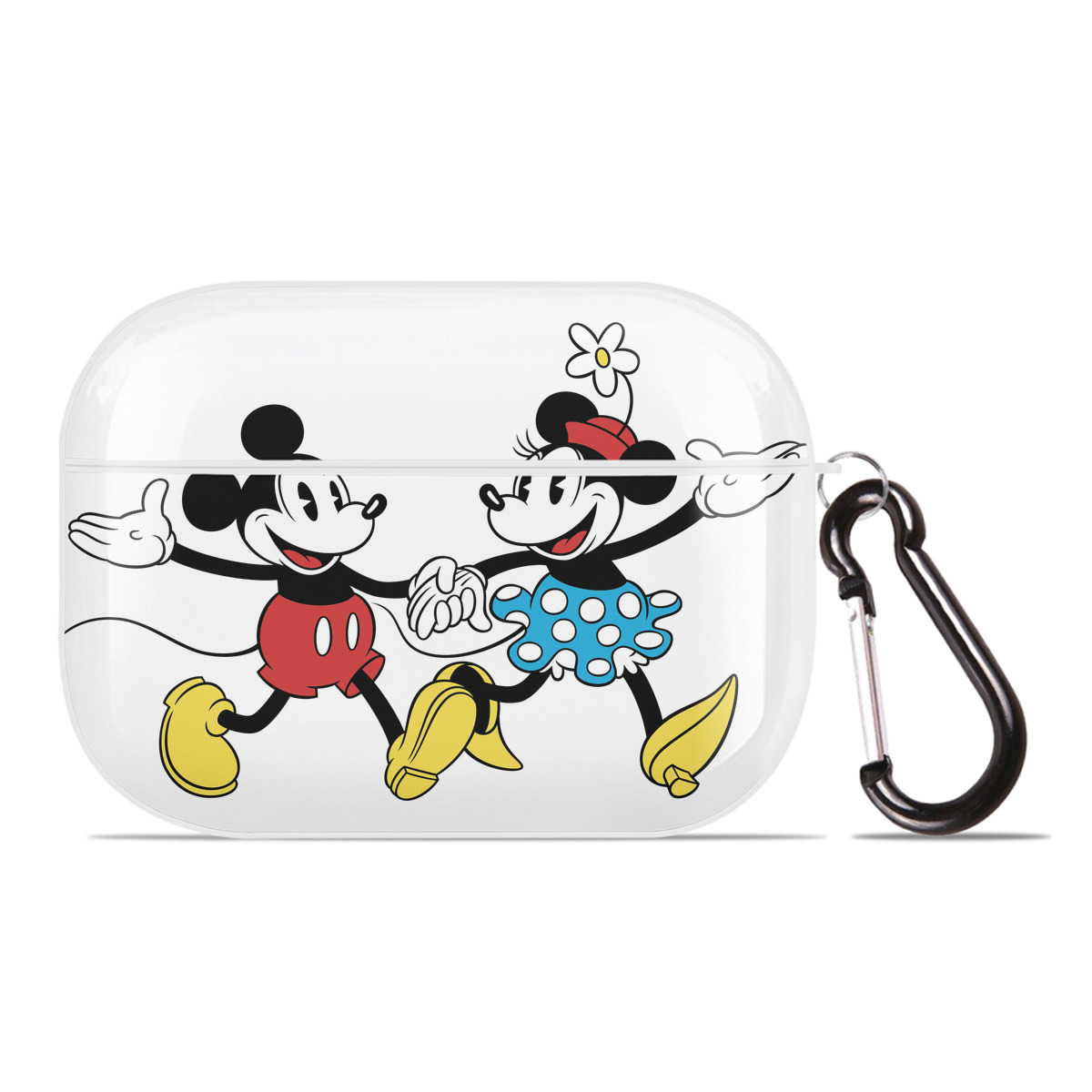 （画像用） ミッキーマウス Mickey Mouse 【AirPods Pro用】ハードシェル保護ケース 耐衝撃・防指紋・カラビナ付き商品仕様