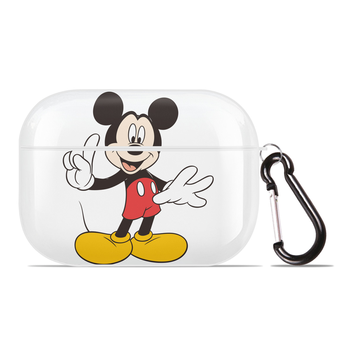 （画像用） ミッキーマウス Mickey Mouse 【AirPods Pro用】ハードシェル保護ケース 耐衝撃・防指紋・カラビナ付き商品仕様