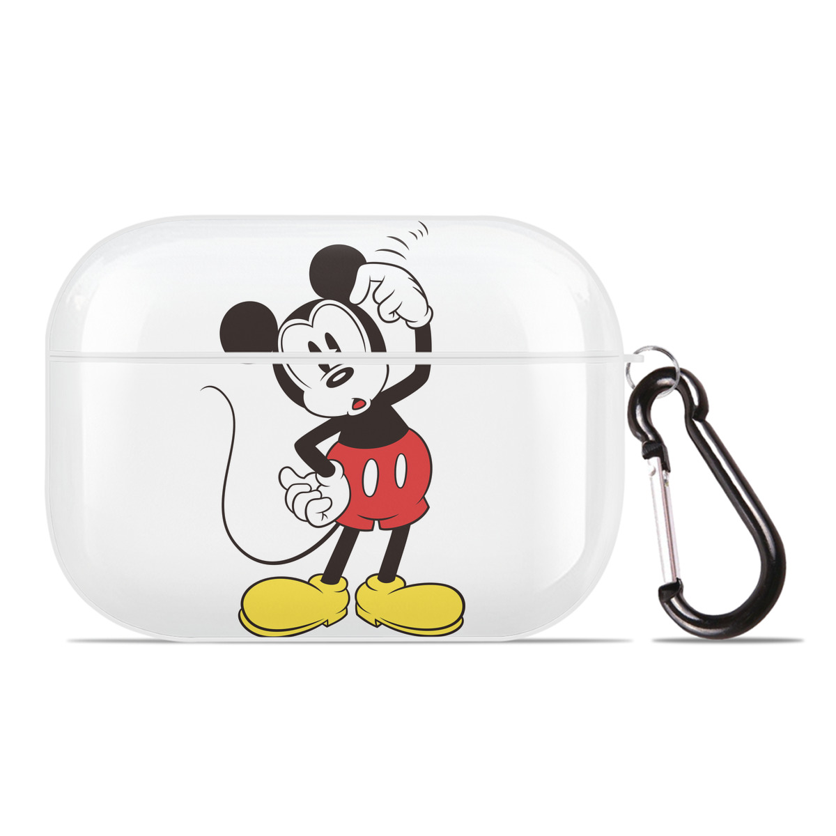 （画像用） ミッキーマウス Mickey Mouse 【AirPods Pro用】ハードシェル保護ケース 耐衝撃・防指紋・カラビナ付き商品仕様