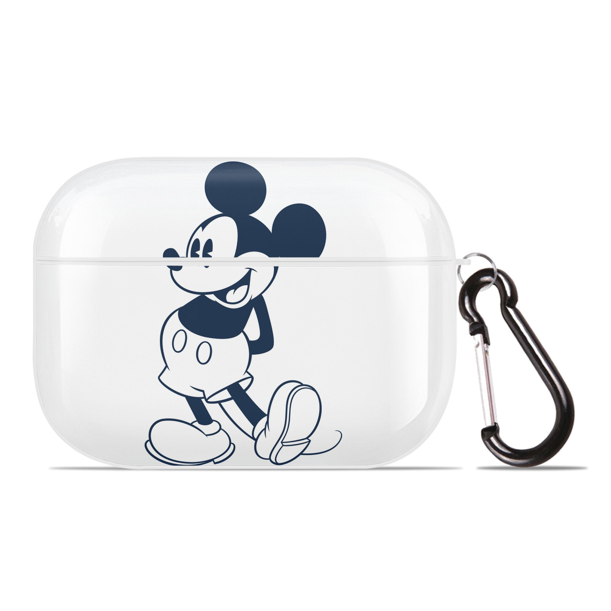（画像用） ミッキーマウス Mickey Mouse 【AirPods Pro用】ハードシェル保護ケース 耐衝撃・防指紋・カラビナ付き商品仕様