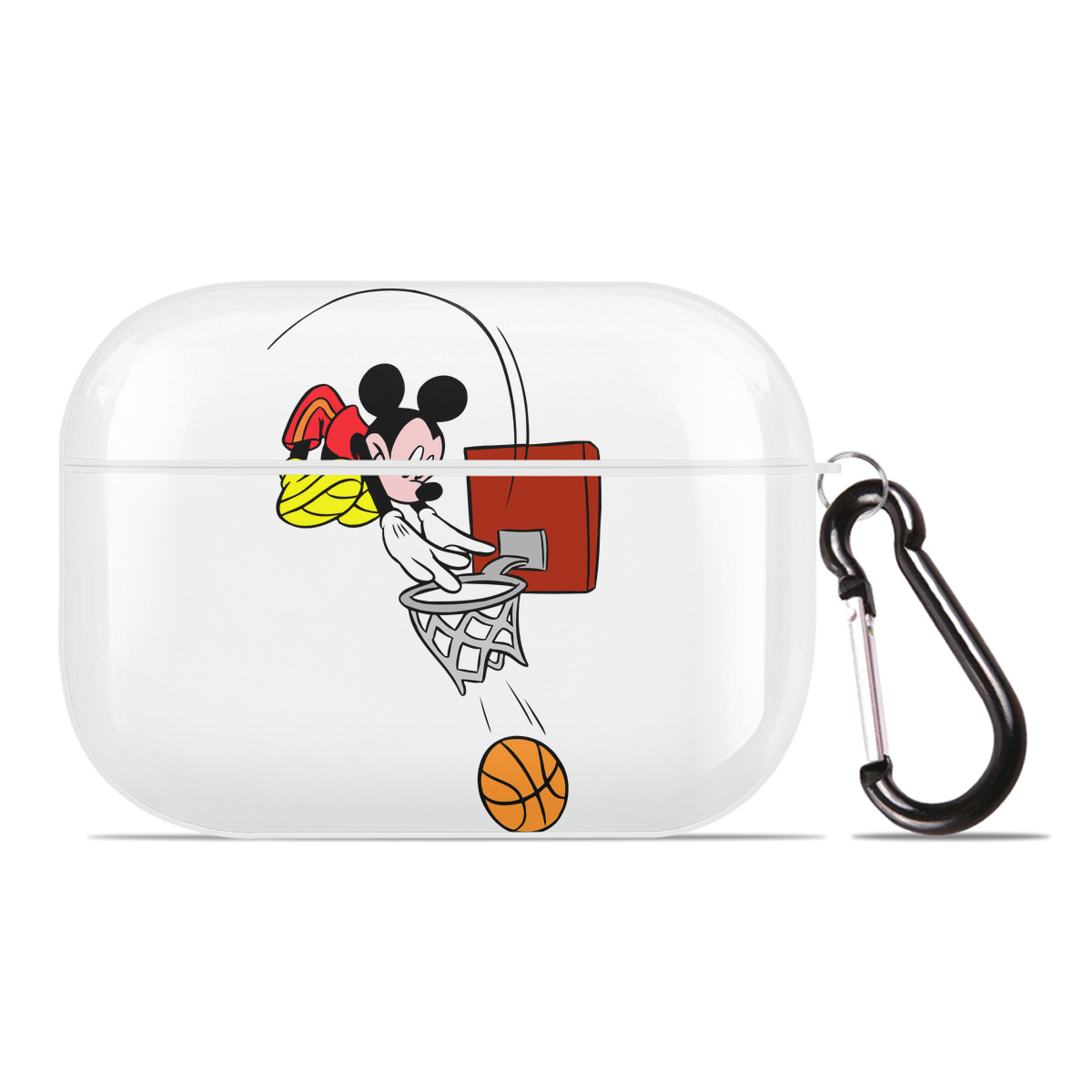 （画像用） ミッキーマウス Mickey Mouse 【AirPods Pro用】ハードシェル保護ケース 耐衝撃・防指紋・カラビナ付き商品仕様