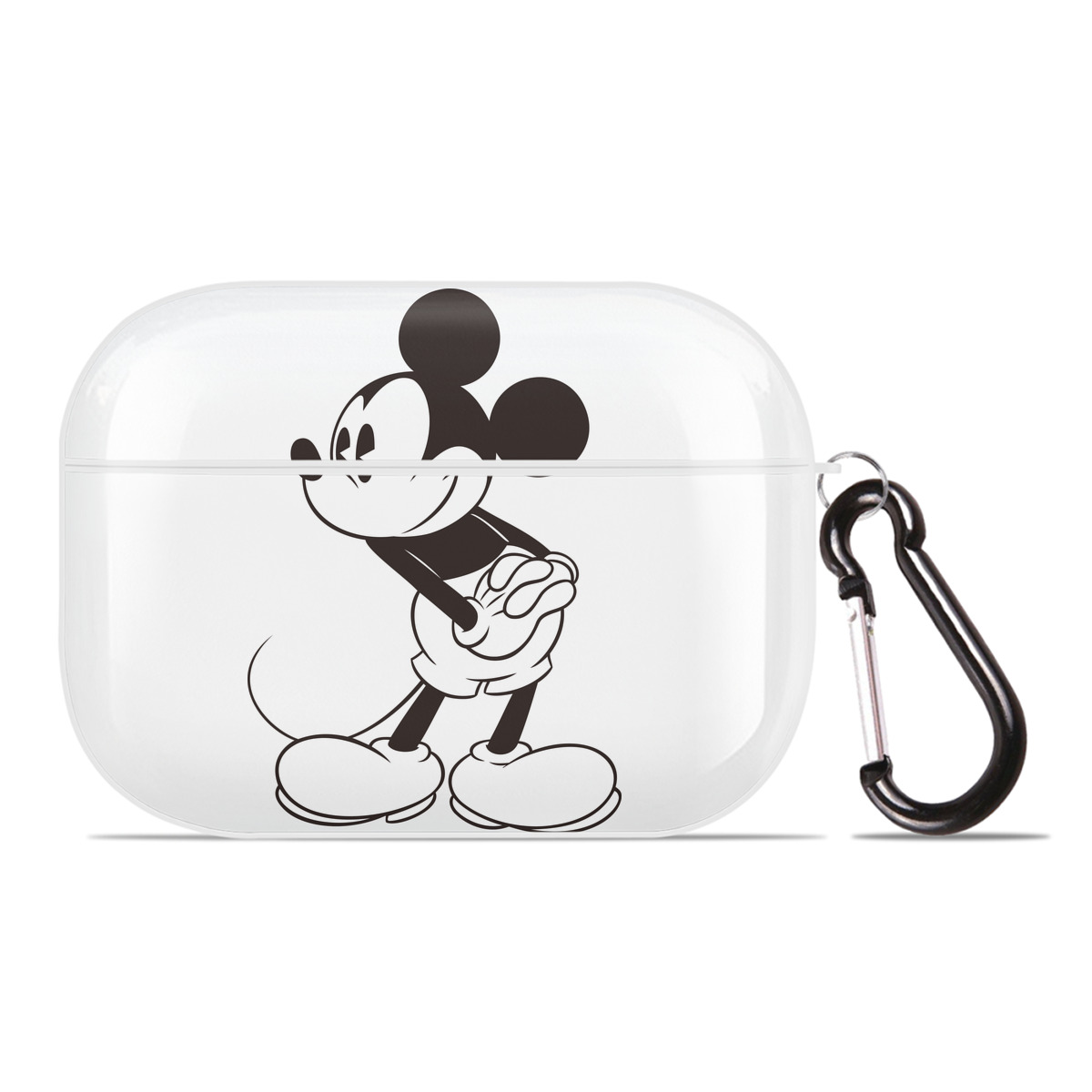 （画像用） ミッキーマウス Mickey Mouse 【AirPods Pro用】ハードシェル保護ケース 耐衝撃・防指紋・カラビナ付き商品仕様