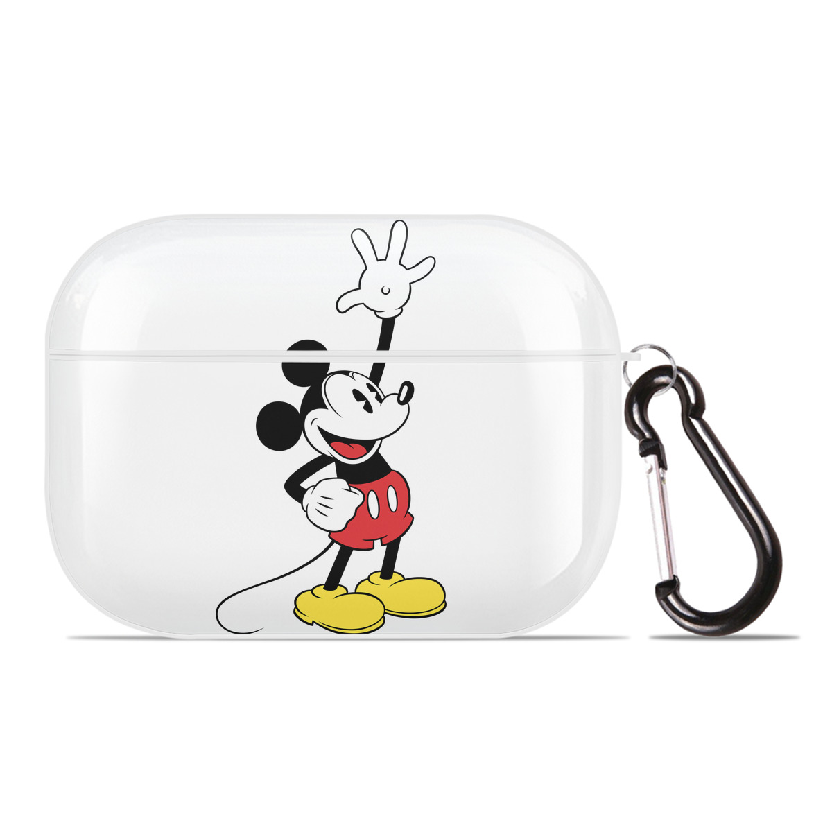 （画像用） ミッキーマウス Mickey Mouse 【AirPods Pro用】ハードシェル保護ケース 耐衝撃・防指紋・カラビナ付き商品仕様
