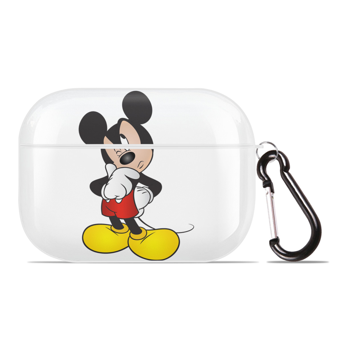 （画像用） ミッキーマウス Mickey Mouse 【AirPods Pro用】ハードシェル保護ケース 耐衝撃・防指紋・カラビナ付き商品仕様