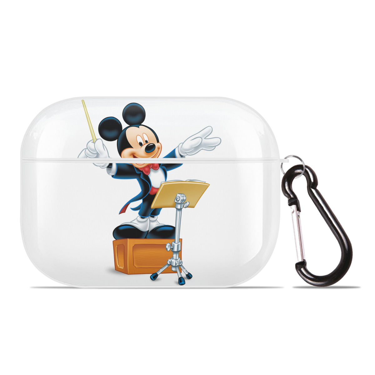 （画像用） ミッキーマウス Mickey Mouse 【AirPods Pro用】ハードシェル保護ケース 耐衝撃・防指紋・カラビナ付き商品仕様