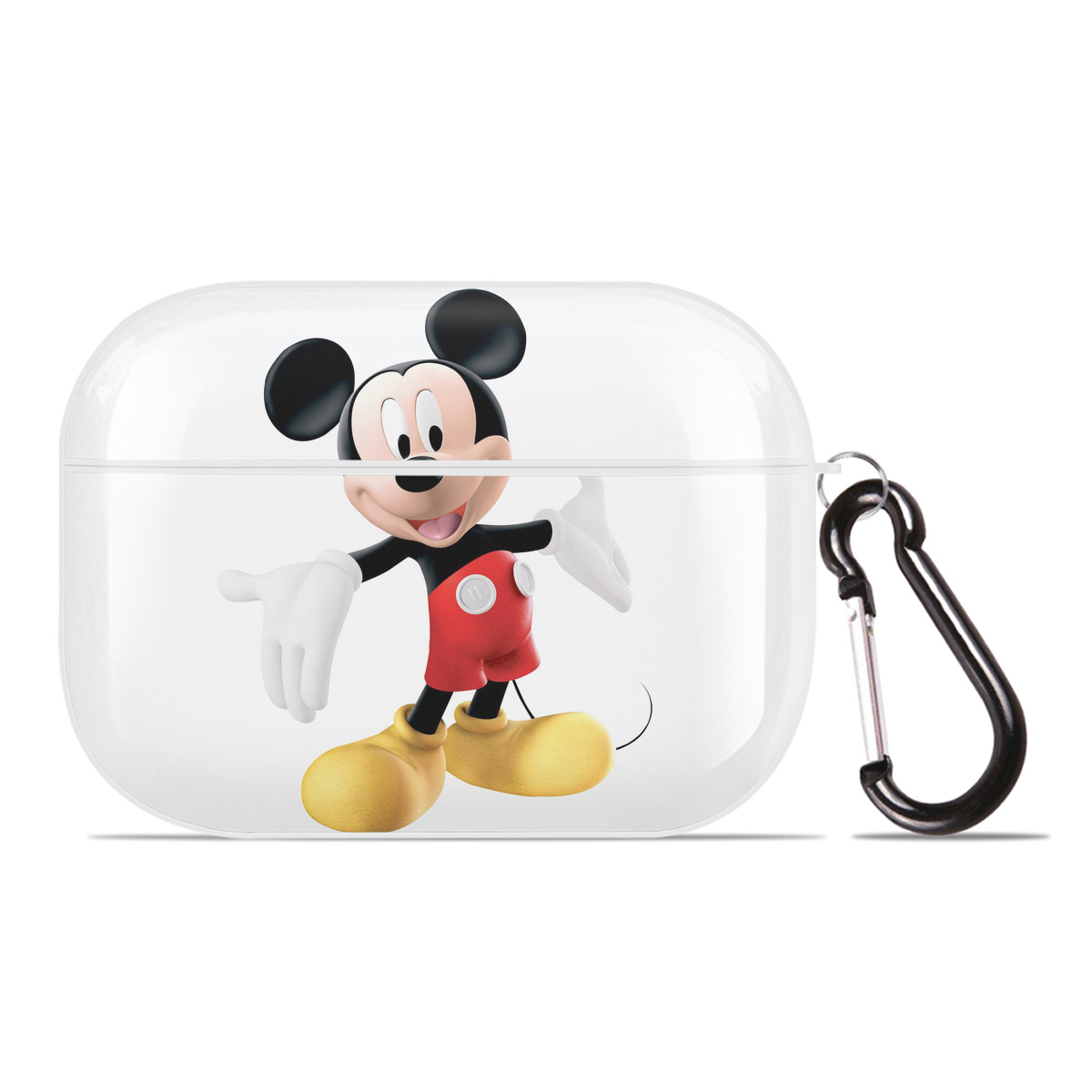 （画像用） ミッキーマウス Mickey Mouse 【AirPods Pro用】ハードシェル保護ケース 耐衝撃・防指紋・カラビナ付き商品仕様