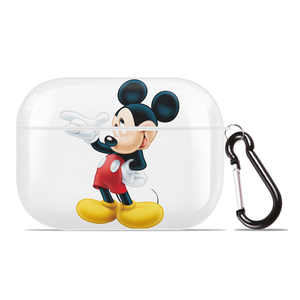 （画像用） ミッキーマウス Mickey Mouse 【AirPods Pro用】ハードシェル保護ケース 耐衝撃・防指紋・カラビナ付き商品仕様