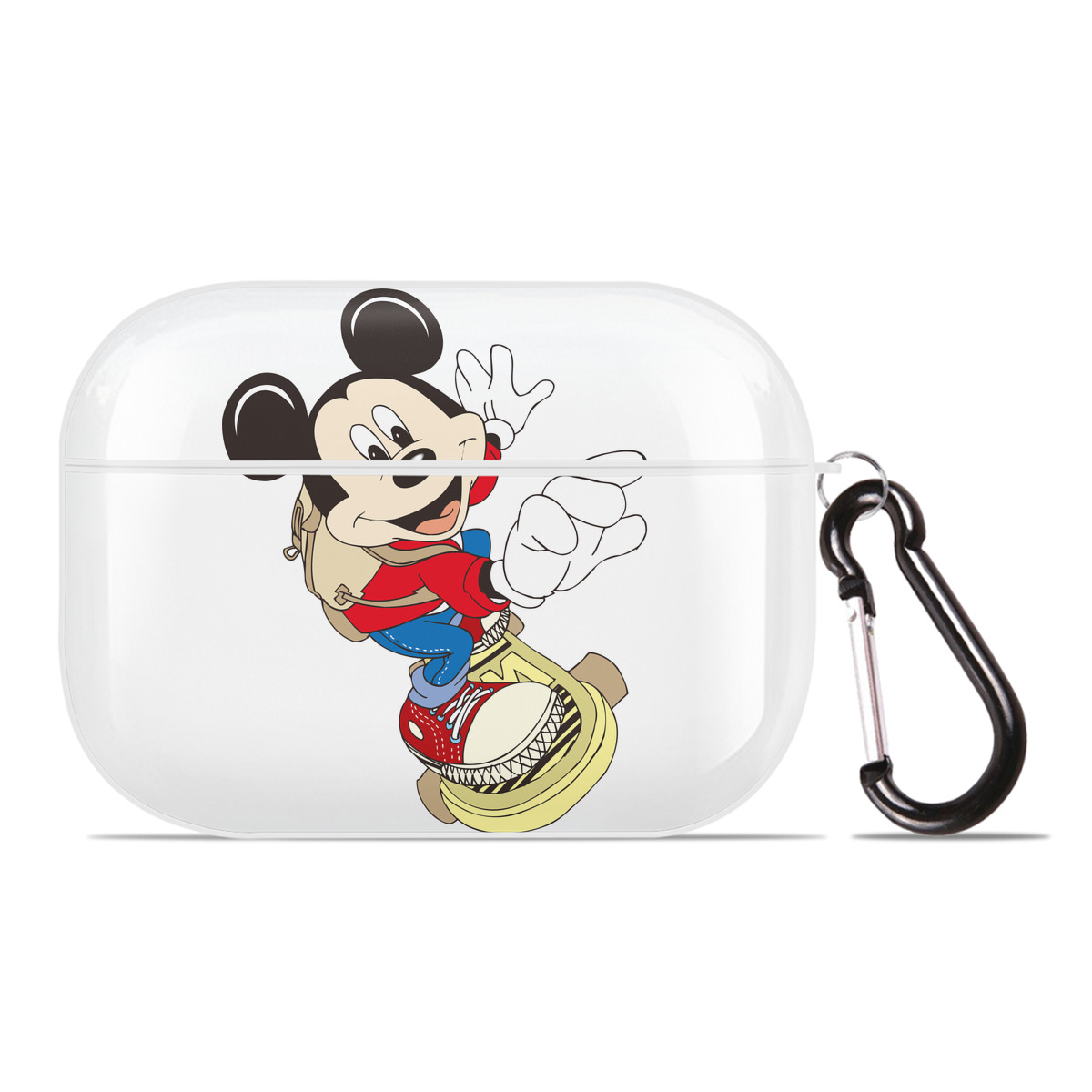 （画像用） ミッキーマウス Mickey Mouse 【AirPods Pro用】ハードシェル保護ケース 耐衝撃・防指紋・カラビナ付き商品仕様