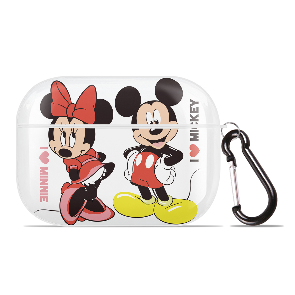 （画像用） ミッキーマウス Mickey Mouse 【AirPods Pro用】ハードシェル保護ケース 耐衝撃・防指紋・カラビナ付き商品仕様