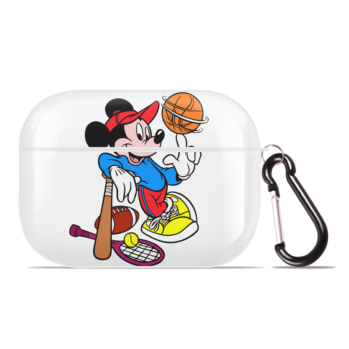 （画像用） ミッキーマウス Mickey Mouse 【AirPods Pro用】ハードシェル保護ケース 耐衝撃・防指紋・カラビナ付き商品仕様