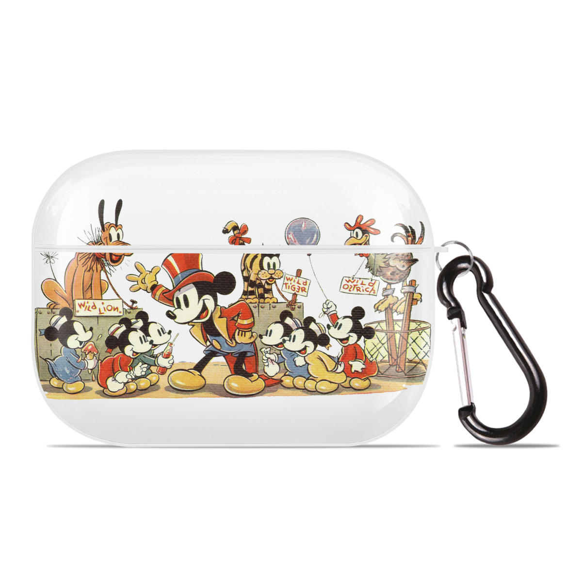 （画像用） ミッキーマウス Mickey Mouse 【AirPods Pro用】ハードシェル保護ケース 耐衝撃・防指紋・カラビナ付き商品仕様