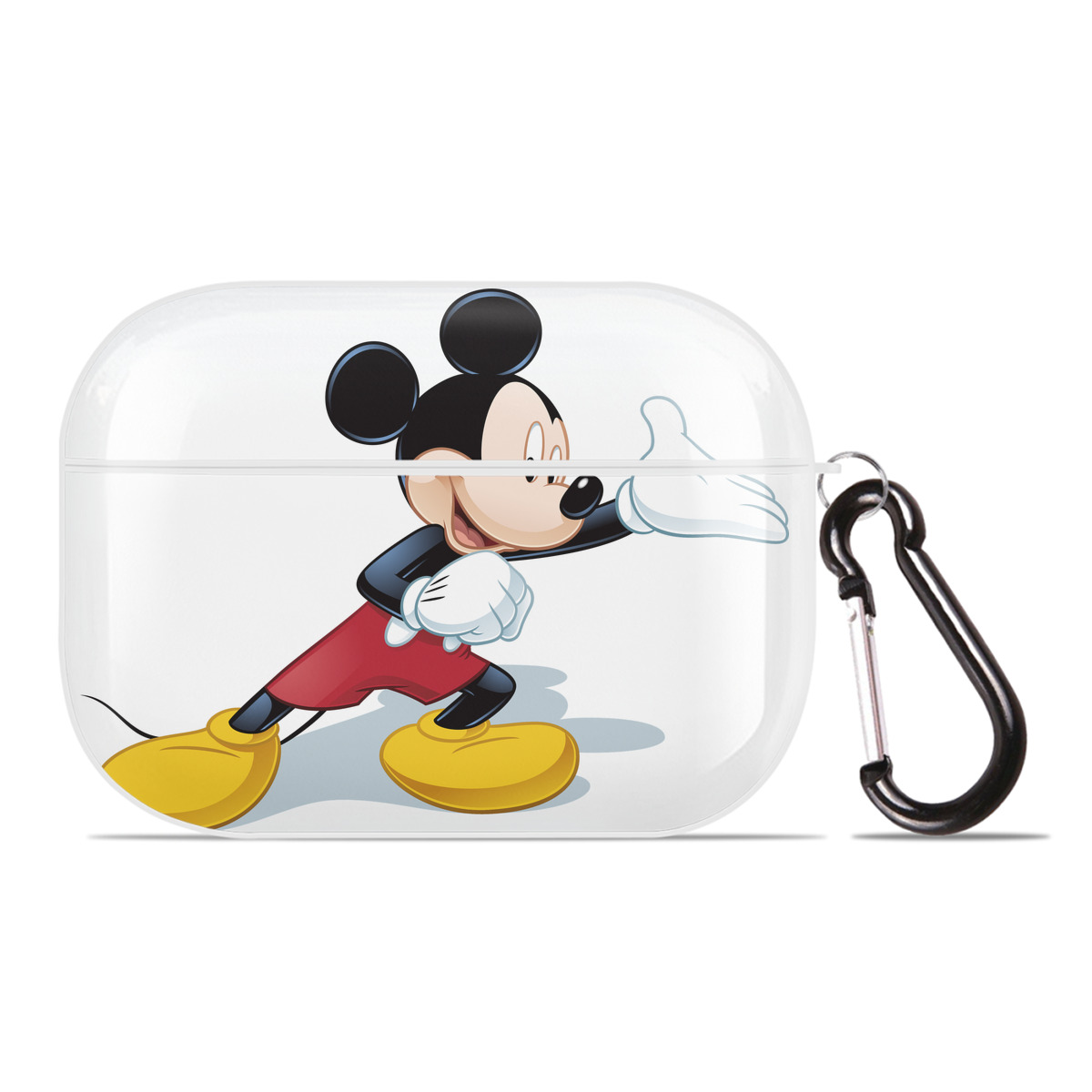 （画像用） ミッキーマウス Mickey Mouse 【AirPods Pro用】ハードシェル保護ケース 耐衝撃・防指紋・カラビナ付き商品仕様