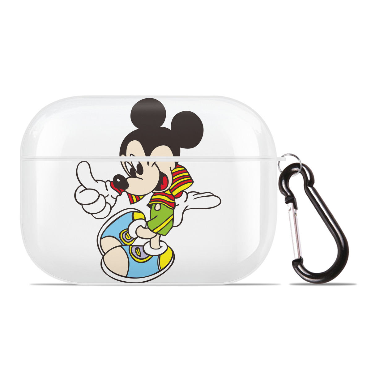 （画像用） ミッキーマウス Mickey Mouse 【AirPods Pro用】ハードシェル保護ケース 耐衝撃・防指紋・カラビナ付き商品仕様