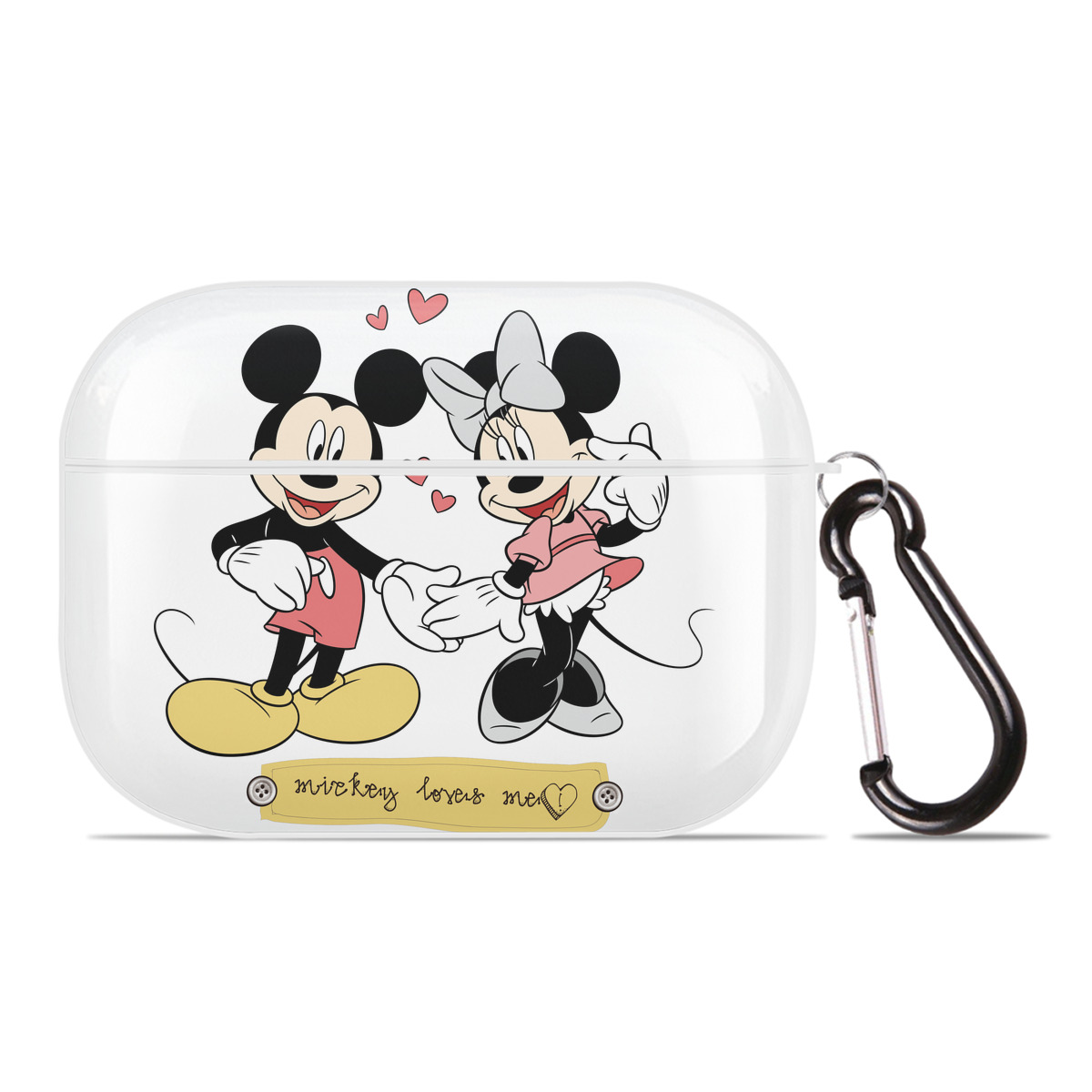 （画像用） ミッキーマウス Mickey Mouse 【AirPods Pro用】ハードシェル保護ケース 耐衝撃・防指紋・カラビナ付き商品仕様