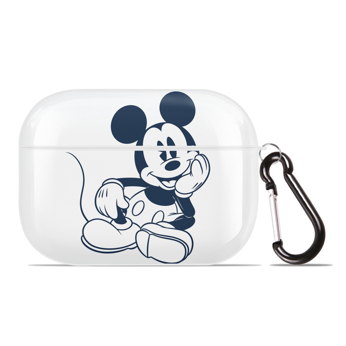 （画像用） ミッキーマウス Mickey Mouse 【AirPods Pro用】ハードシェル保護ケース 耐衝撃・防指紋・カラビナ付き商品仕様