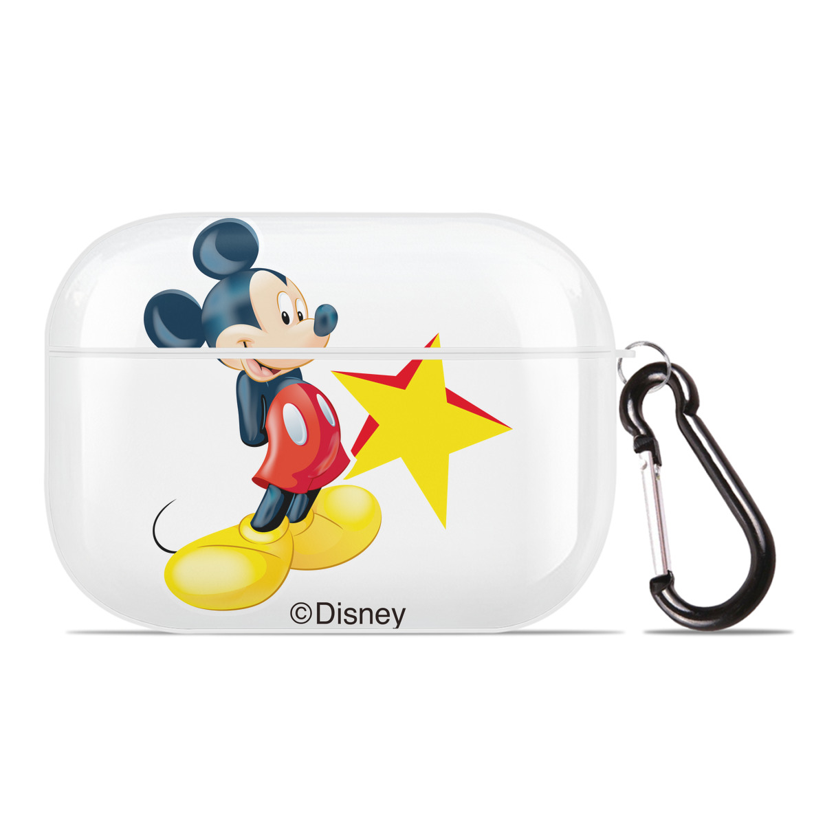 （画像用） ミッキーマウス Mickey Mouse 【AirPods Pro用】ハードシェル保護ケース 耐衝撃・防指紋・カラビナ付き商品仕様