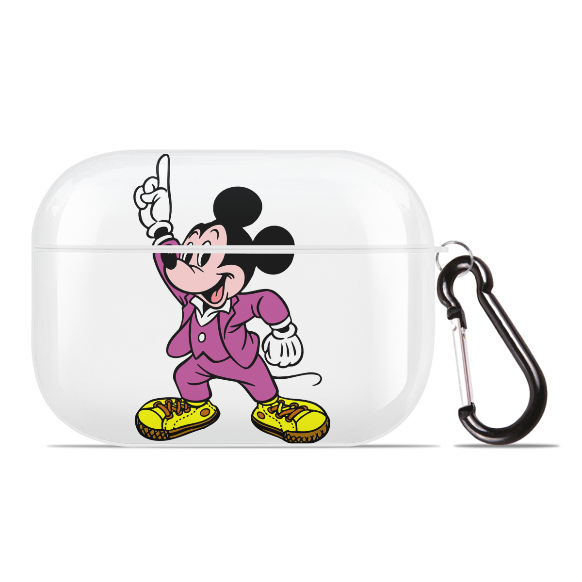 （画像用） ミッキーマウス Mickey Mouse 【AirPods Pro用】ハードシェル保護ケース 耐衝撃・防指紋・カラビナ付き商品仕様