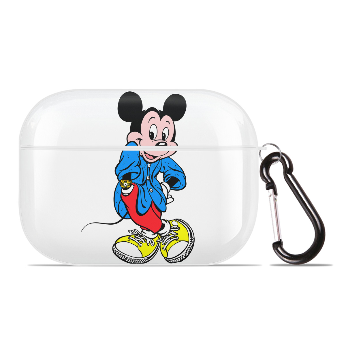 （画像用） ミッキーマウス Mickey Mouse 【AirPods Pro用】ハードシェル保護ケース 耐衝撃・防指紋・カラビナ付き商品仕様