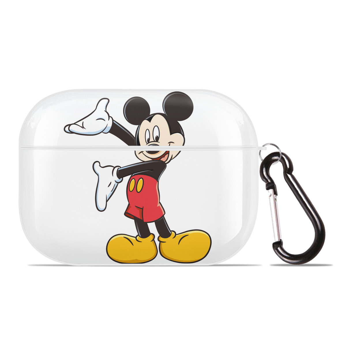 （画像用） ミッキーマウス Mickey Mouse 【AirPods Pro用】ハードシェル保護ケース 耐衝撃・防指紋・カラビナ付き商品仕様