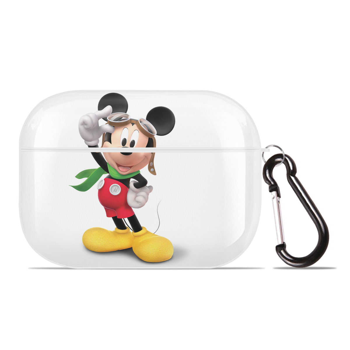（画像用） ミッキーマウス Mickey Mouse 【AirPods Pro用】ハードシェル保護ケース 耐衝撃・防指紋・カラビナ付き商品仕様