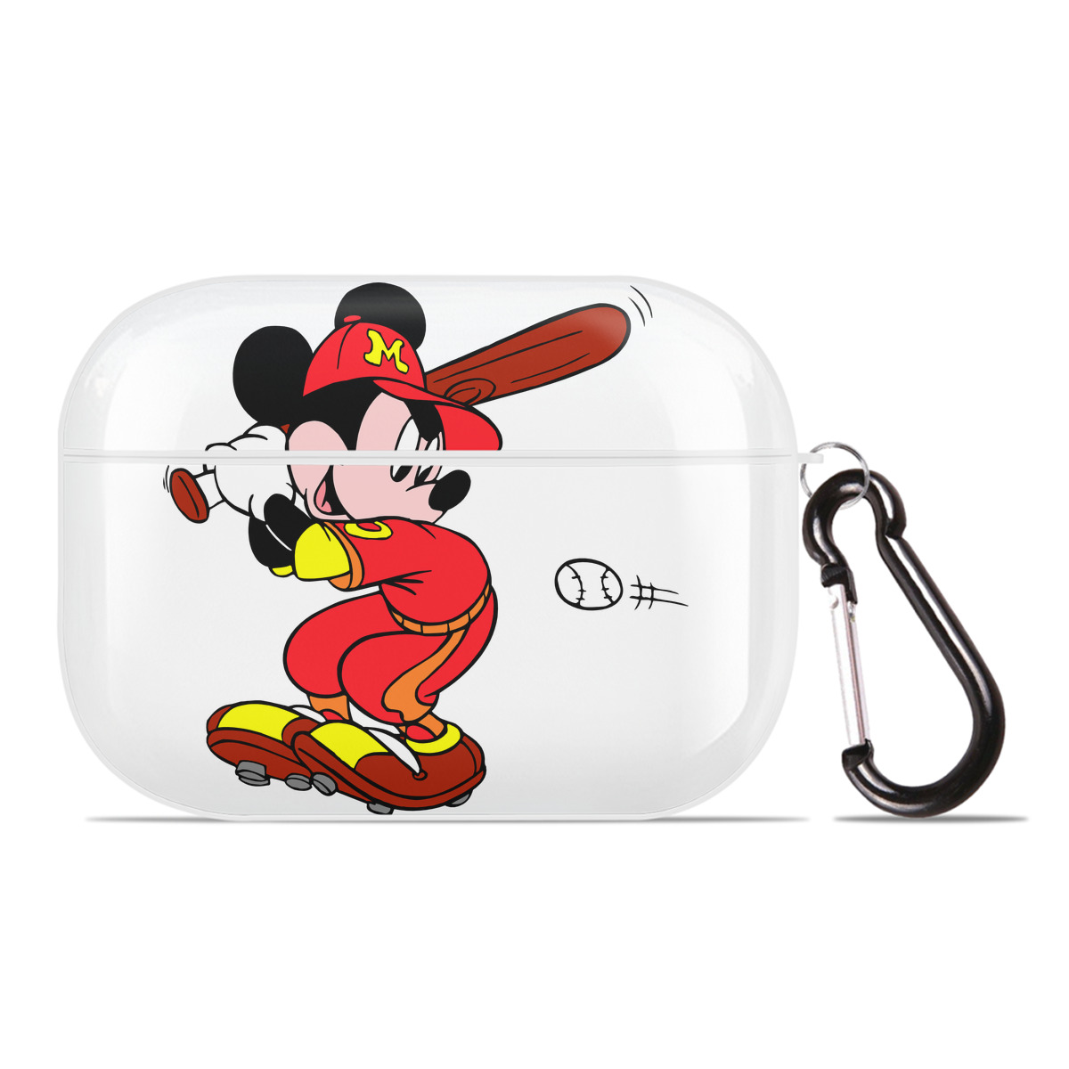 （画像用） ミッキーマウス Mickey Mouse 【AirPods Pro用】ハードシェル保護ケース 耐衝撃・防指紋・カラビナ付き商品仕様