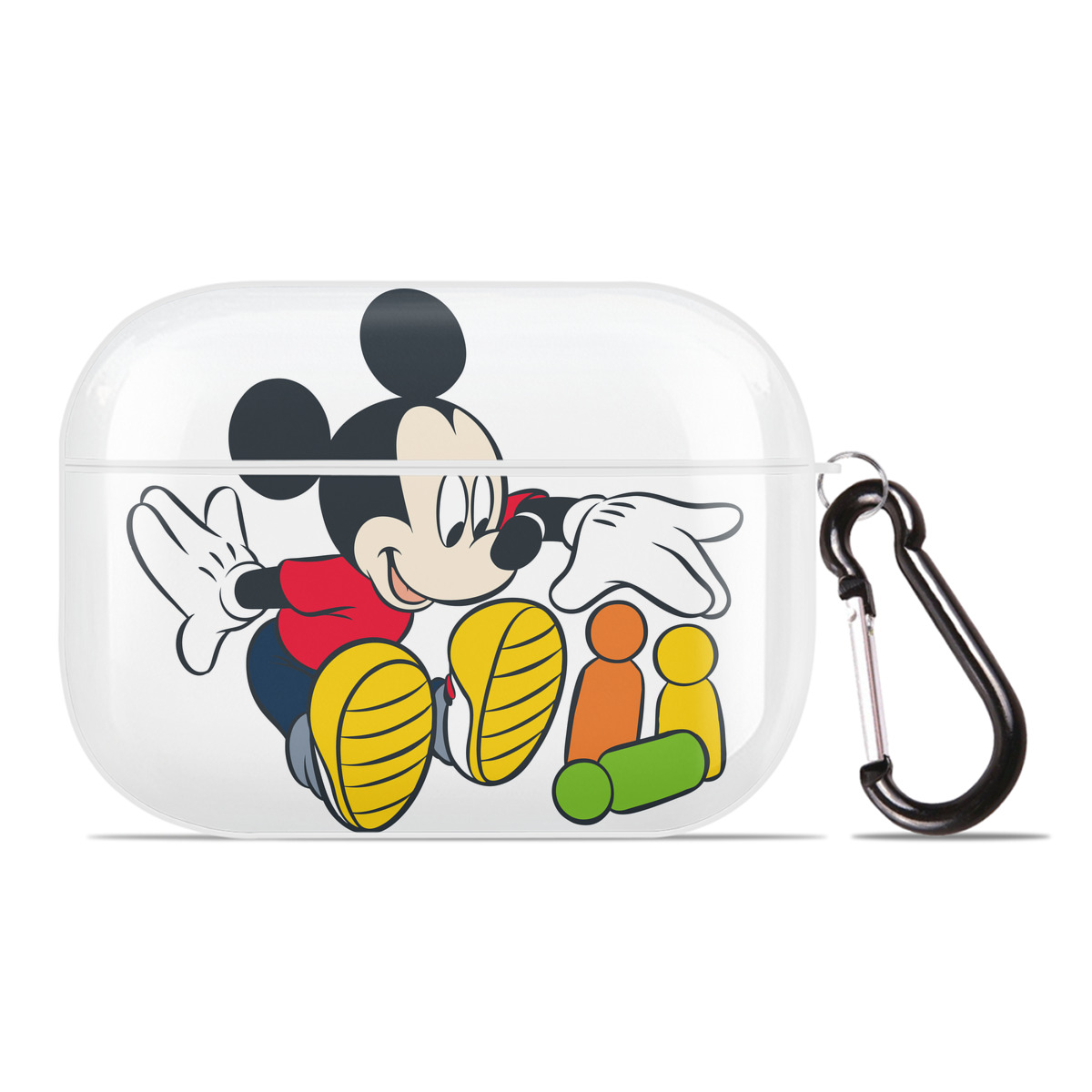 （画像用） ミッキーマウス Mickey Mouse 【AirPods Pro用】ハードシェル保護ケース 耐衝撃・防指紋・カラビナ付き商品仕様