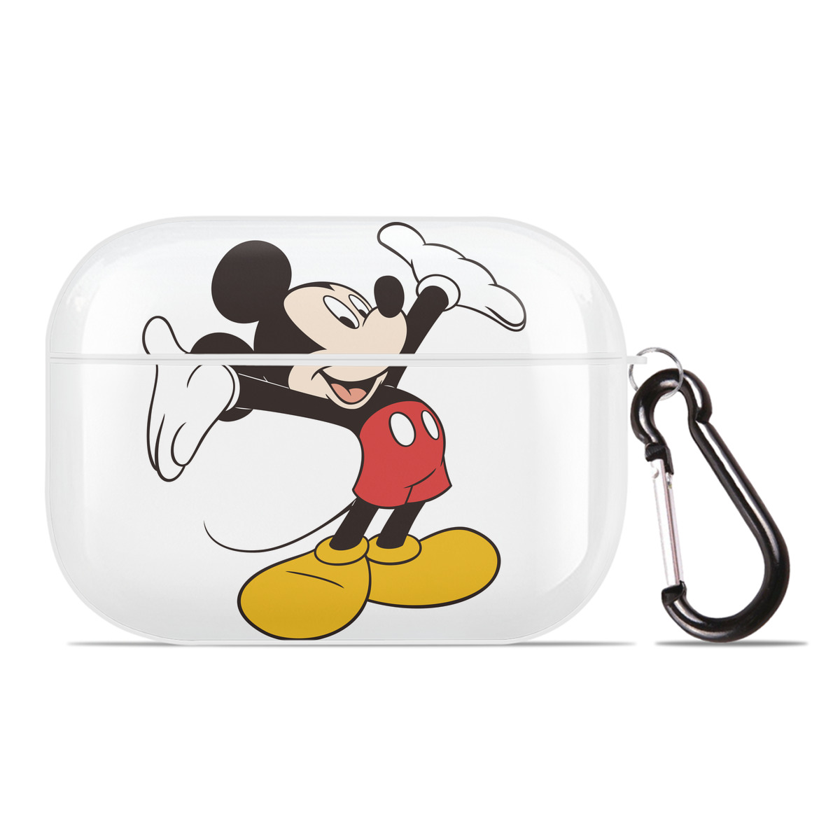 （画像用） ミッキーマウス Mickey Mouse 【AirPods Pro用】ハードシェル保護ケース 耐衝撃・防指紋・カラビナ付き商品仕様